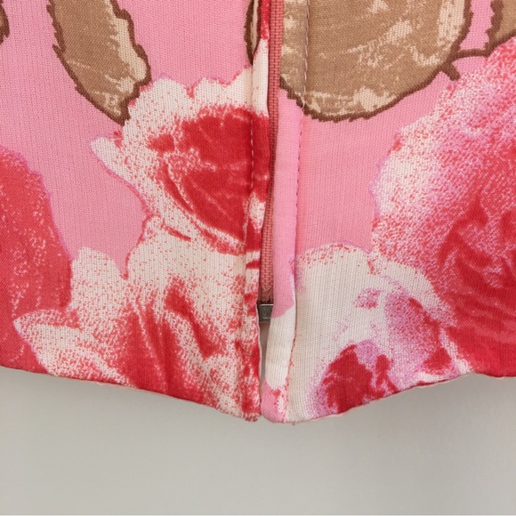 Pink & red fitted top. Size S. - Picture 5 of 7